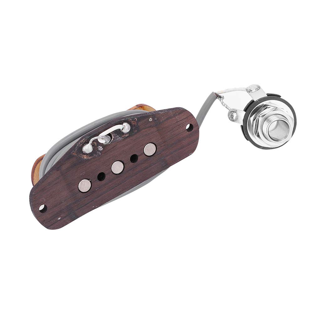 3 String Guitar Pickup for Cigar Box Bass with Output Jack Maple Body Electric Instrument Repair Part, Default