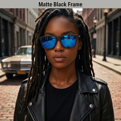 Image of Locs Men's Gangster Oversized Rectangular Horn Rim Sunglasses - 91055 & 91295 Series
