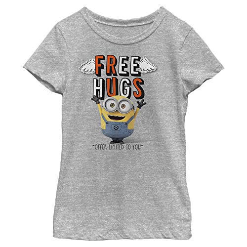 Fifth Sun Little, Big Minions Hugs for U Girls Short Sleeve Tee Shirt