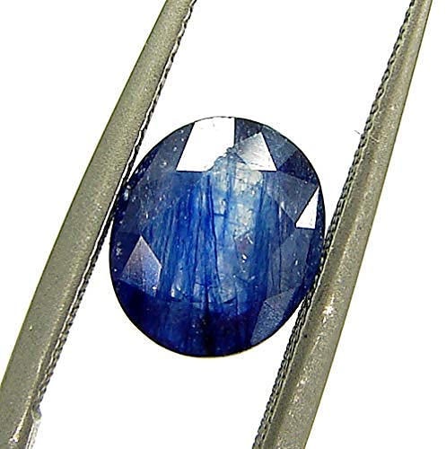 Zafiro azul Nilam certificado de 11,50 ct con máxima claridad astrológica