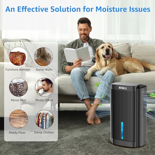 Knka CS06 Dehumidifier,95 Oz Water Tank, (850 Sq. Ft) Quiet Dehumidifier For Basement, Bathroom, Rv thumb #7