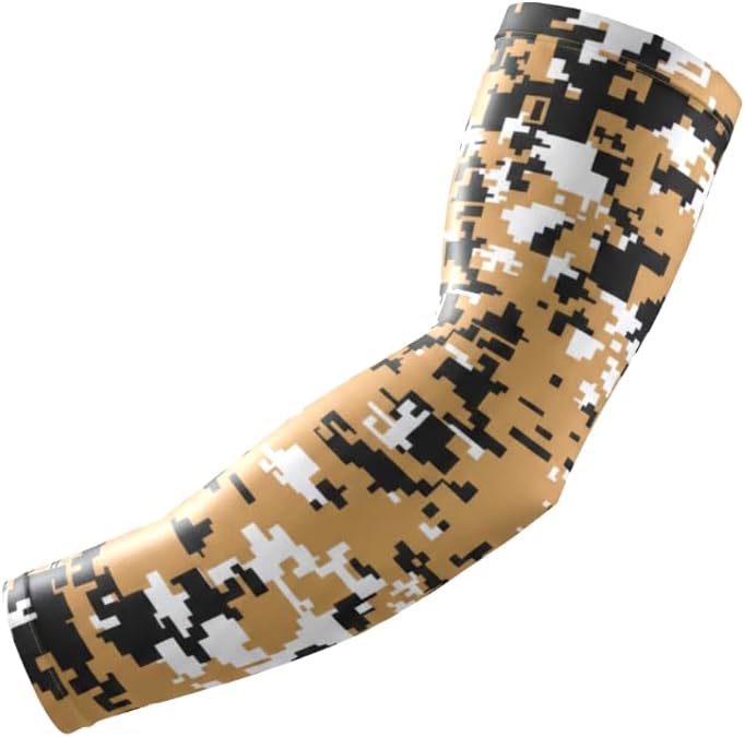Football Baseball Sports Compression Arm Sleeve Vegas Gold Digital Camo