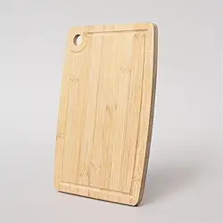 Tábua de Corte Retangular Bamboo 30 cm x 20 cm Resistente Higiênica Ideal para Churrasco Carnes Legumes Frutas