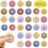40 Pack Mini Fidget Spinner Toys Party Favors Easter Basket Goodie Bag Stuffers Gifts,Stress Relief Sensory Toys for Kids Teens Adults Autisms,Treasure Box Toy for Classroom Prizes Supplies (color-40)