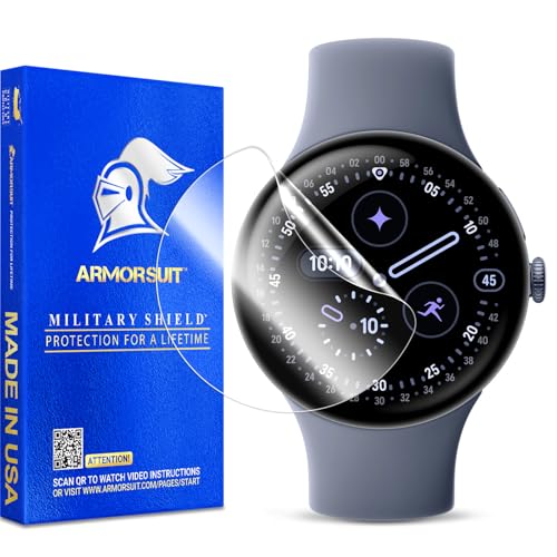 Image of ArmorSuit 6 Pack for Google Pixel Watch 4 (45mm) Screen Protector MilitaryShield HD Clear TPU Film - Made in USA