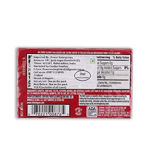 Image of Trident Strawberry Twist Sugar Free Gum, 14 Sticks, 0.92 oz ℮ 26 g