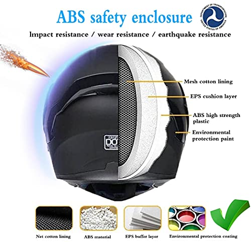 Casques de moto Bluetooth modulaires avec double visière et micro automatique en taille M - 5