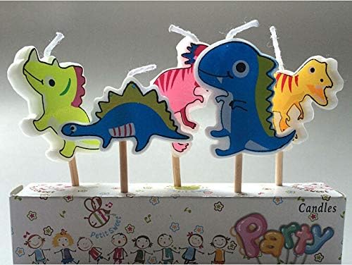 generic Party Port Dinosaur Theme Candles Set for Kids Birthday Celebration & Cake- Cup Cake Decoration, Wedding Party Cake Decoration (Pack of 5)-picture-20