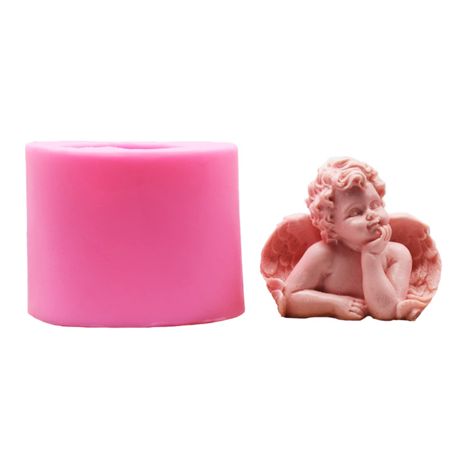 Yhplxyuus 3D Wings Angel Baby Silicone Mold Making Mold Unique Dessert for Chocolate Candy Cupcake Fondant Cake Angel Silicone Molds for Making