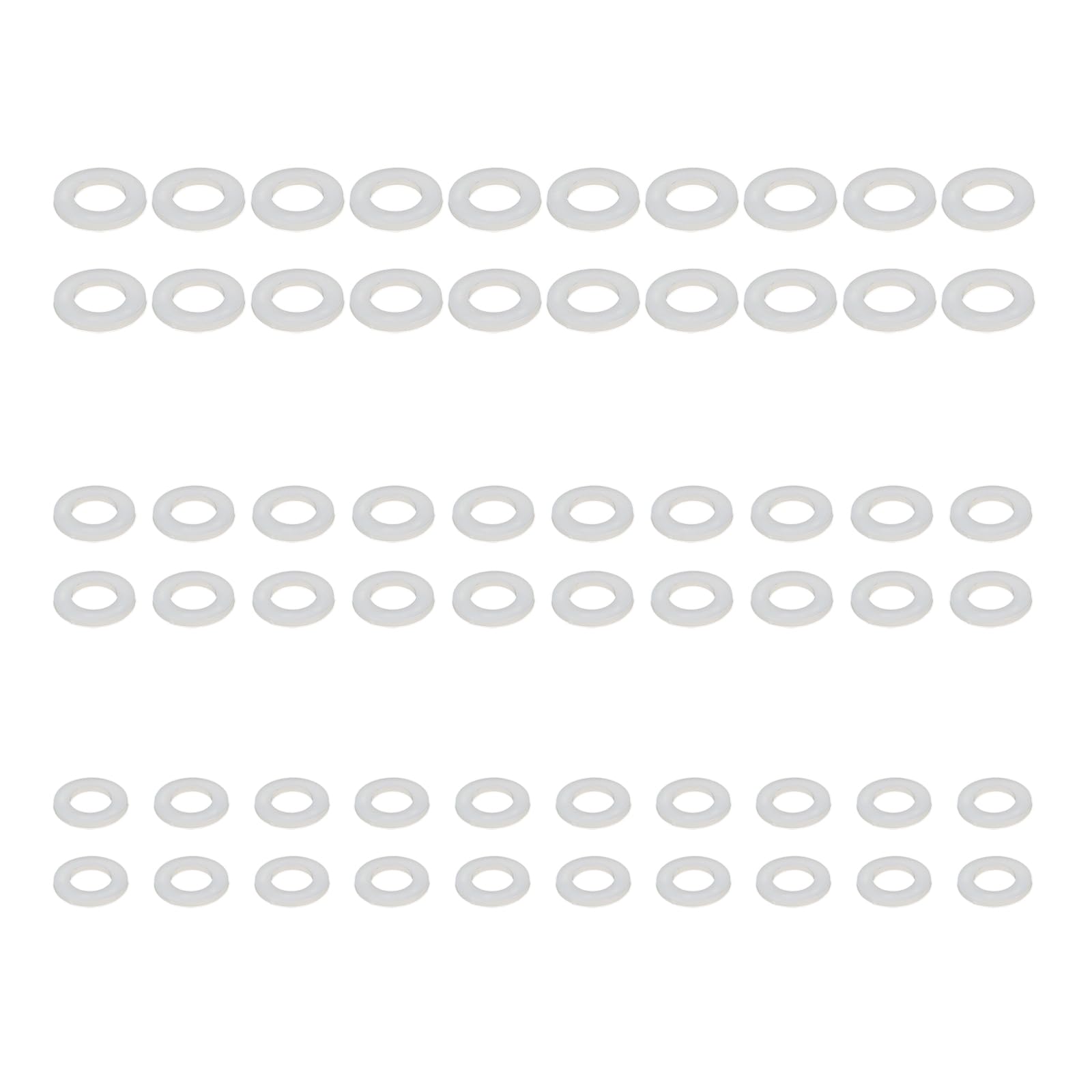 60Pieces Nylon Shims Nylon Spacers Washers White Resistant for Electronics and Engineering Tasks Mechanical Repair Accessories