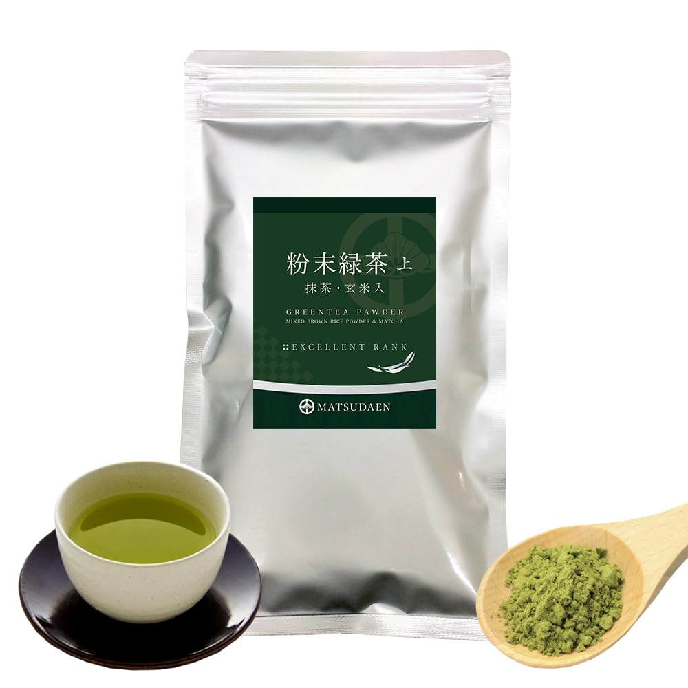 Amazon.co.jp: 松田園（MATSUDAEN）粉末緑茶（上）抹茶・ほんのり玄米