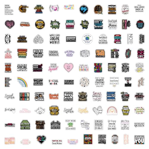 XYZONE Social Worker Stickers,Social Justice Stickers 106Pcs,Social Work Values Stickers,Water Bottle Laptop Journal Stickers,Social Workers Gift - image 4