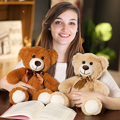 SNOWOLF Teddybär Plüsch Nette Gefüllte Tier Spielzeug Kissen Bär Puppe Geschenk für Kinder Jungen Mädchen Geburtstag Weihnachten Valentinstag(Khaki,13.7In/35CM)