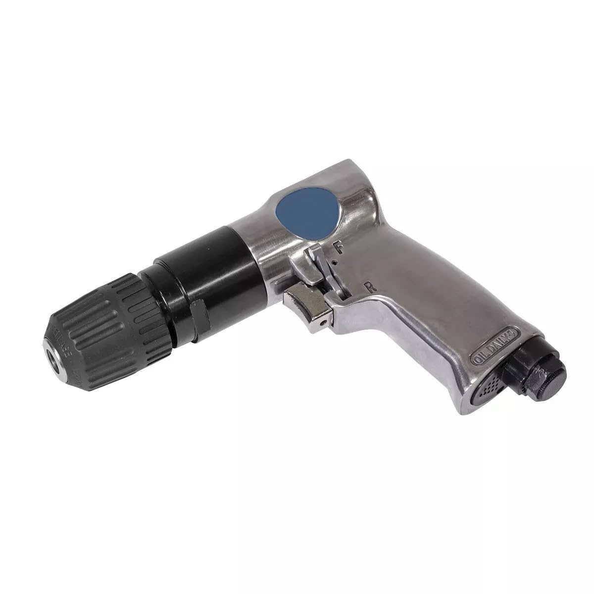 Trapano ad Aria Compressa Reversibile con Mandrino Autoserrante 3/8" – Avvitatore Pneumatico per Svita/Avvita e Foratura – 1800 giri/min – Impugnatura a Pistola Leggera – Attacco 1/4" – 6,3 bar