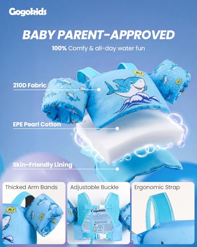Image of Gogokids Puddle Float Jumper 24-66 Pounds, Toddler Swim Vest Kids Floaties
