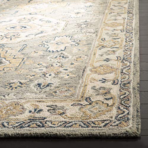 Tapete rectangular SAFAVIEH 9' x 12' de lana hecho a mano miniatura 5