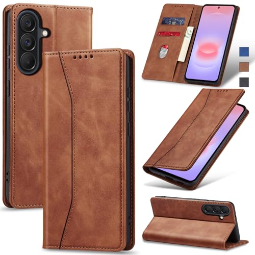 Image of Jasonyu Flip Wallet Case for Samsung Galaxy A37 5G,Brown