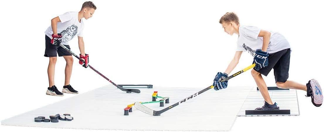 Hockey Revolution My Puzzle Durable Flooring Tiles - Slick Interlocking Training Surface for Stickhandling, Shooting, Passing - Build Your Own Platform