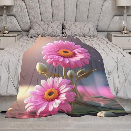 Manta de forro polar Blumes suave colcha cómoda para sofá 8