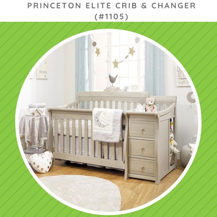 Image of Toddler Bed Safety Guard Rail for Sorelle Convertible Cribs - Solid Wood Rail for Convertible Crib to Toddler Bed Conversion - Safety Bed Rail for Children (Model #151, Heritage Fog)
