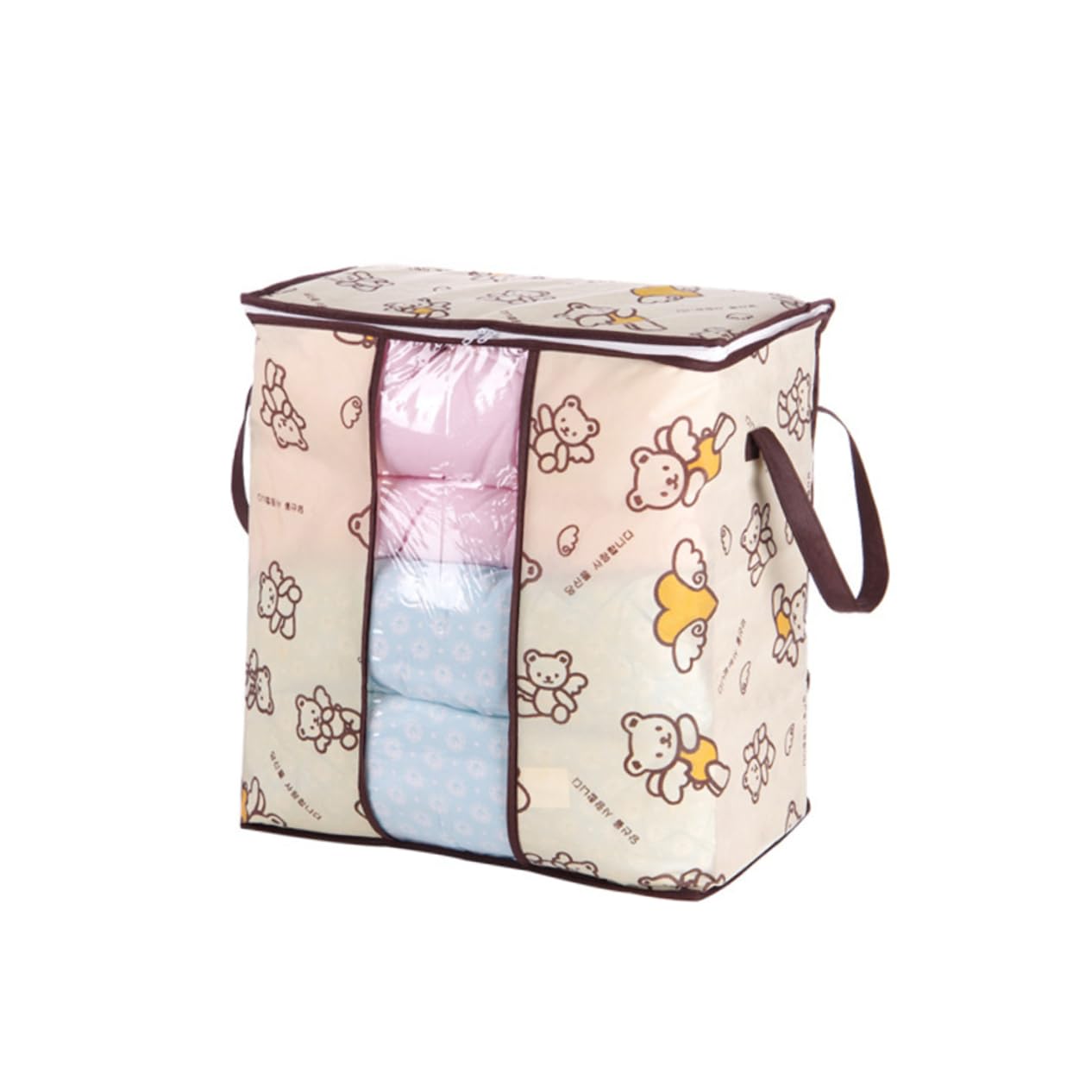 ASelected 4 Sacchetti Sottolètto Con Cerniera E Finestra Trasparente - Contenitori Per Vestiti 100x50x18 Cm - 2