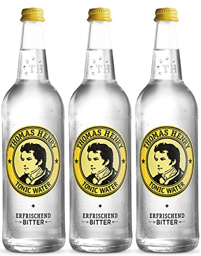 Thomas Henry Tonic Water – refrescante amargo – (3 x 0,75 l de vidrio MW), 3 unidades de limonada amarga para mezclar tus bebidas largas y cócteles con ginebra & Co.