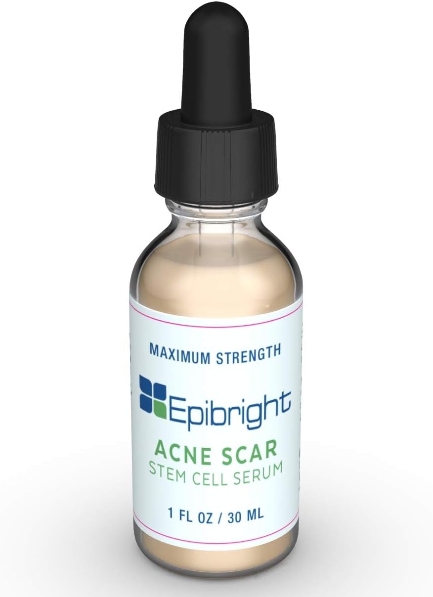 Epibright Stem Cell Serum Acne Scar Removal - Hyaluronic Acid Acne Scar Treatment - Organic Skin Care and Anti Aging Moisturizer - Maximum Strength - 1 Fl Oz