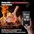 BBQOVN Smart WiFi Wireless Meat Thermometer, Sub-1G 656FT Range, 7-Sensor Probe, Standalone LED Base, IP68 Waterproof, APP Remote for BBQ Grill Smoker Oven