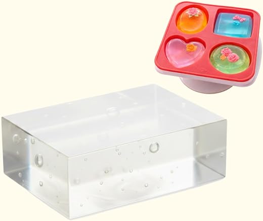 Coconut Derived Glycerin Soap Making Base 500 gm with Siliconne Soap Mould | SLS Paraben Free Handling Friendly