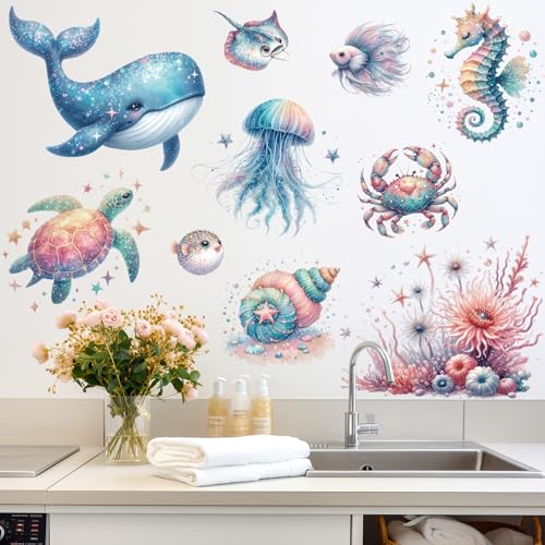 Vinilos decorativos marinos Ocean Fish 2 planchas 27x83 cm miniatura 6