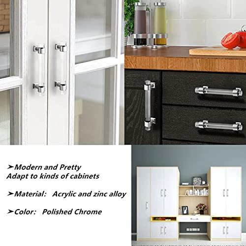 Set di 6 maniglie per porta da cucina in acrilico