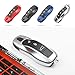 Jaronx 3PCS Remote Key Covers for Boxster Turbo Cayenne Panamera Macan Cayman 911, Glossy Silver Key Fob Shell Cover Painted Keyless Entry Skin Protectors