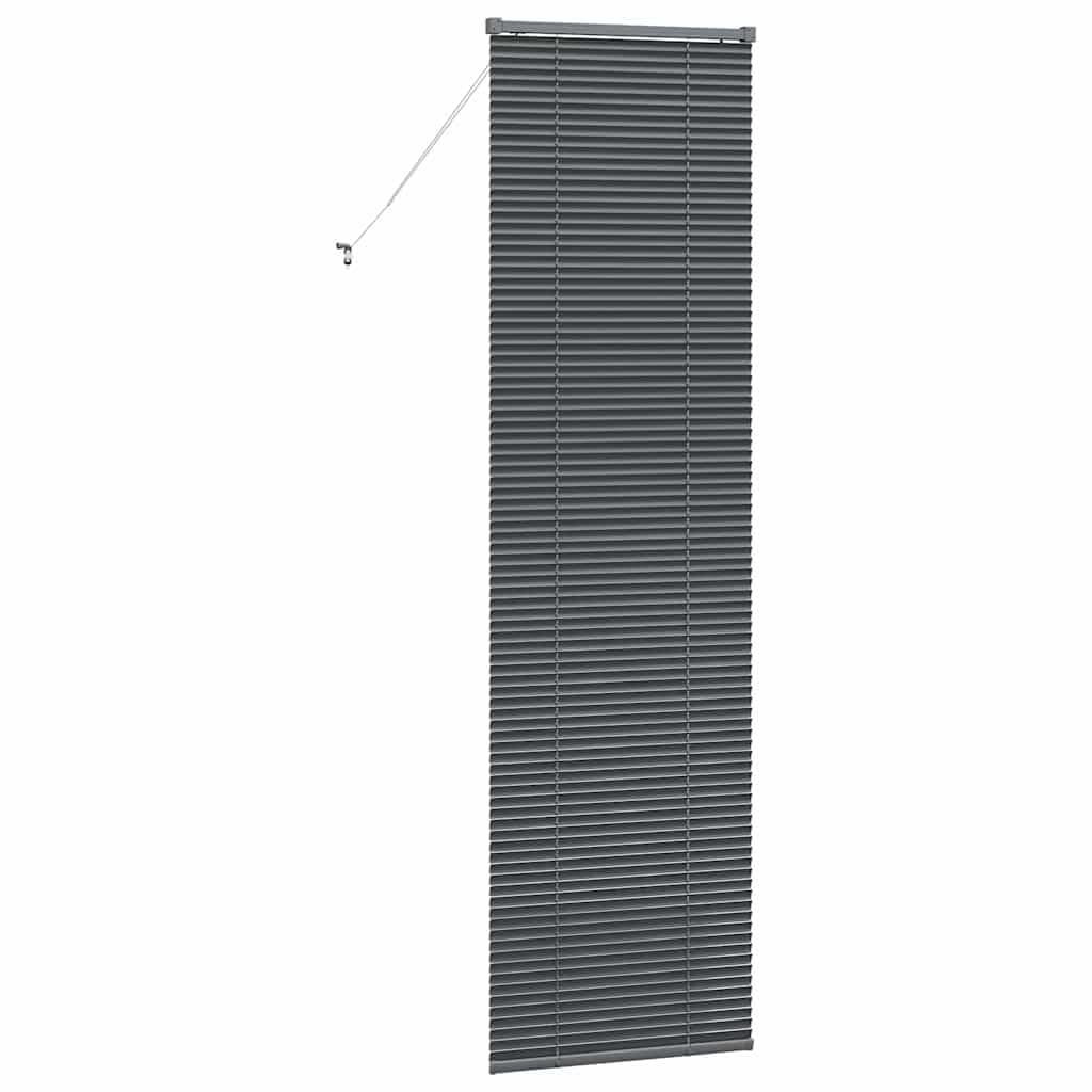 Stores vénitiens en Aluminium Gris foncé 220 x 55 cm pour fenêtre Salon Cuisine Bureau avec lamelles réglables contrôle lumière intimité Protection UV