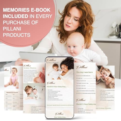 Image of PILLANI Nursing Pillow, Breastfeeding Pillows for Enhanced Safety & Comfort for Mom & Baby, Removable Cotton Cover, Adjustable Waist Strap, Breastfeeding Essentials, Baby Registry Search