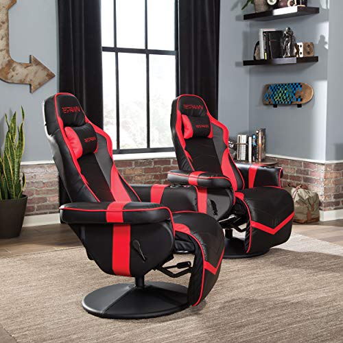 Respawn Rsp-900 Racing Style, Reclining Gaming Chair, 35.04" - 51.18" D X 30.71" W X 37.01" - 44.88" H, Leather, Red #TOP5
