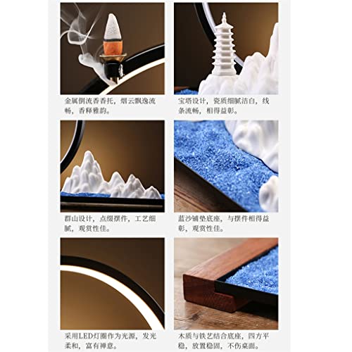Renslat Backflow Incense Burner Home Decoration Waterfall Diffuser Garden Room Decoration Ornaments (Color : A, Size : 56.4 * 12.2 * 31.7Cm) #TOP6
