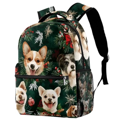 Sac à dos de voyage Campus multicolore motif chiens de Noël