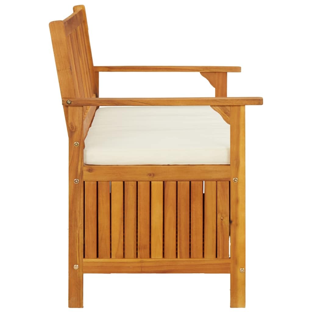 IKAYAA Gartenbank Holz mit Stauraum, Holzbank, Balkonbank,Sitzbank 120 x 63 x 84 cm