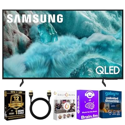 Samsung 43-Inch Q7F Series QLED 4K UHD Smart TV – HDR10+, Alexa Build-in, Bluetooth w/ 12 Month CPS Protection Plan, AUX HDMI Cable, Streaming Bundle