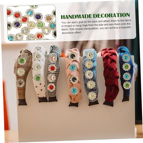 Gemas de imitación de girasol para personalizar zapatos y broches de fiesta, Gatuida 200 piezas 4