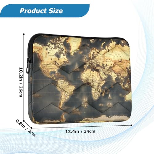 Funda para laptop 13-14 pulgadas impermeable con mapa histórico miniatura 3
