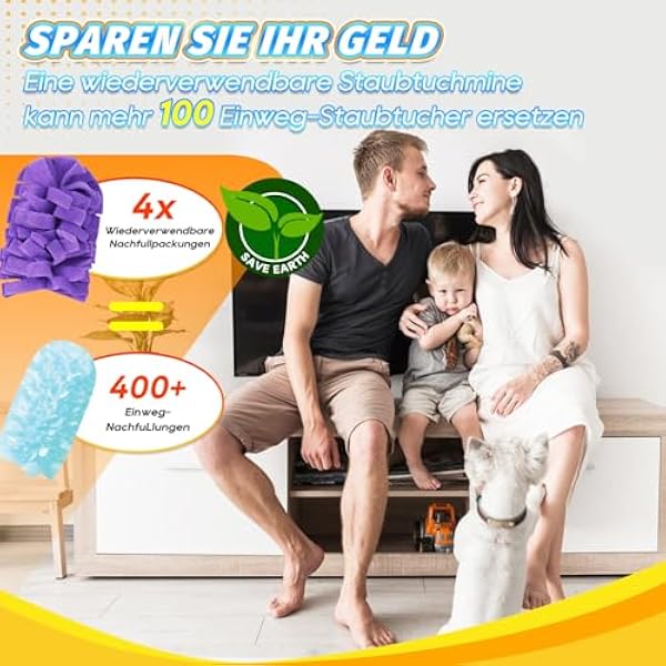 KEEPOW: 4 щетки для пыли и уборки, Swiffer, магнит для пыли, многоразовые