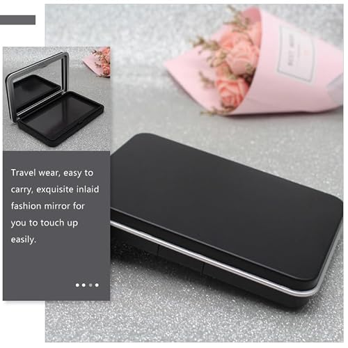 Healeved 2Pcs Empty Eyeshadow Palette with Mirror Travel Makeup Box Pressed Powder Pallet Cosmetic Case - Thumbnail 6