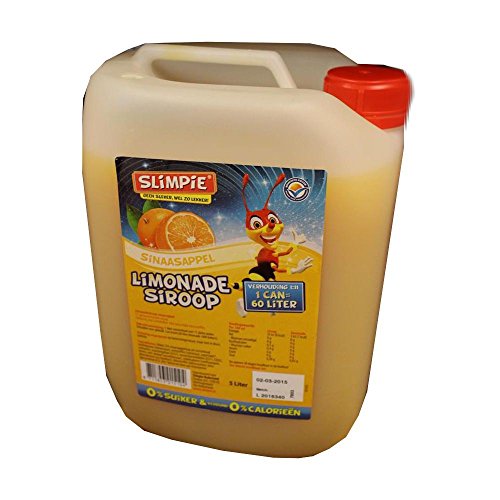 Slimpie Limonade Siroop Sinaasappel 5l Kanister (Getränke-Sirup Orange, Zuckerfrei) Cover