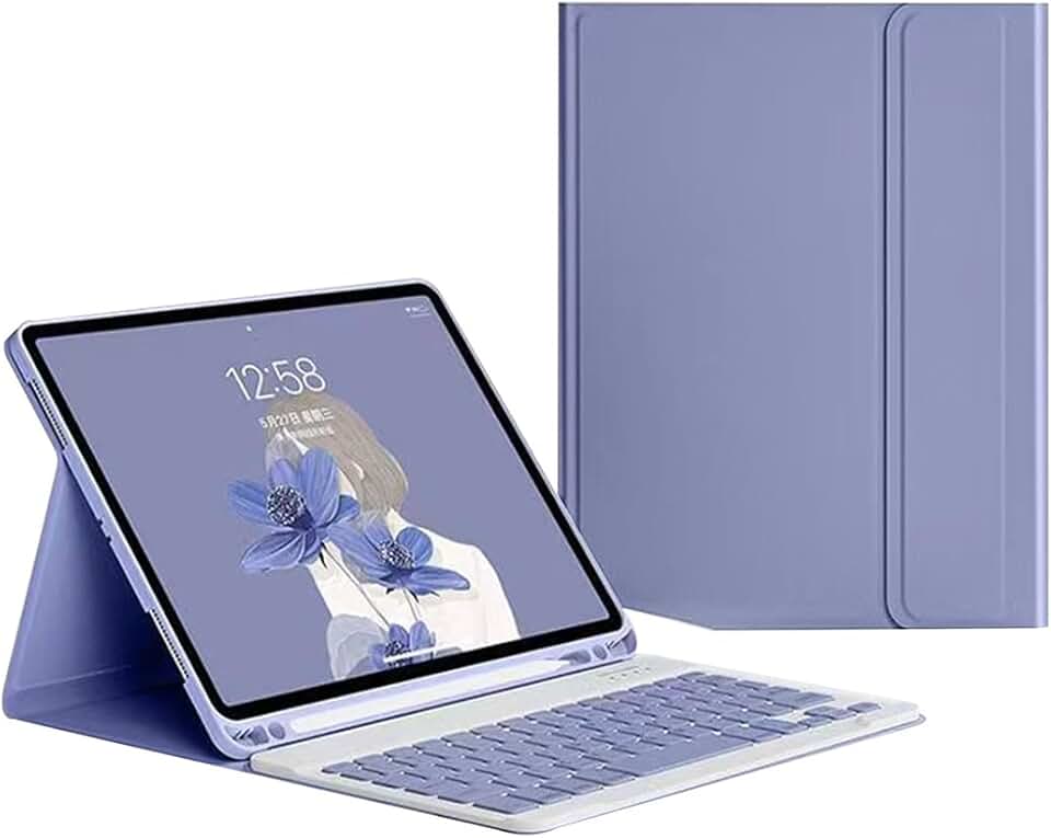 Capa Para Tablet Com Teclado Bluetooth Para iPad 7ª, 8ª e 9ª Gerações
