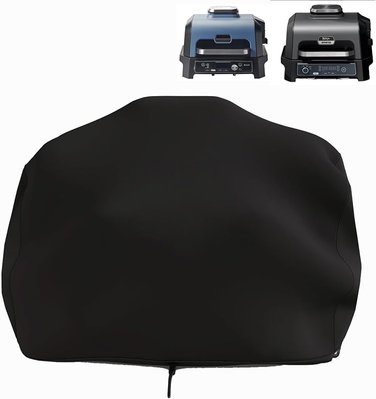 Grill Cover for Ninja Woodfire Premium Grill Cover Pro, for Ninja OG800 and OG900, 600D Waterproof UV Resistant Cover, Elastic Drawstring, Barbeque Grill Accessories, 23" L x 20" W x 13" H