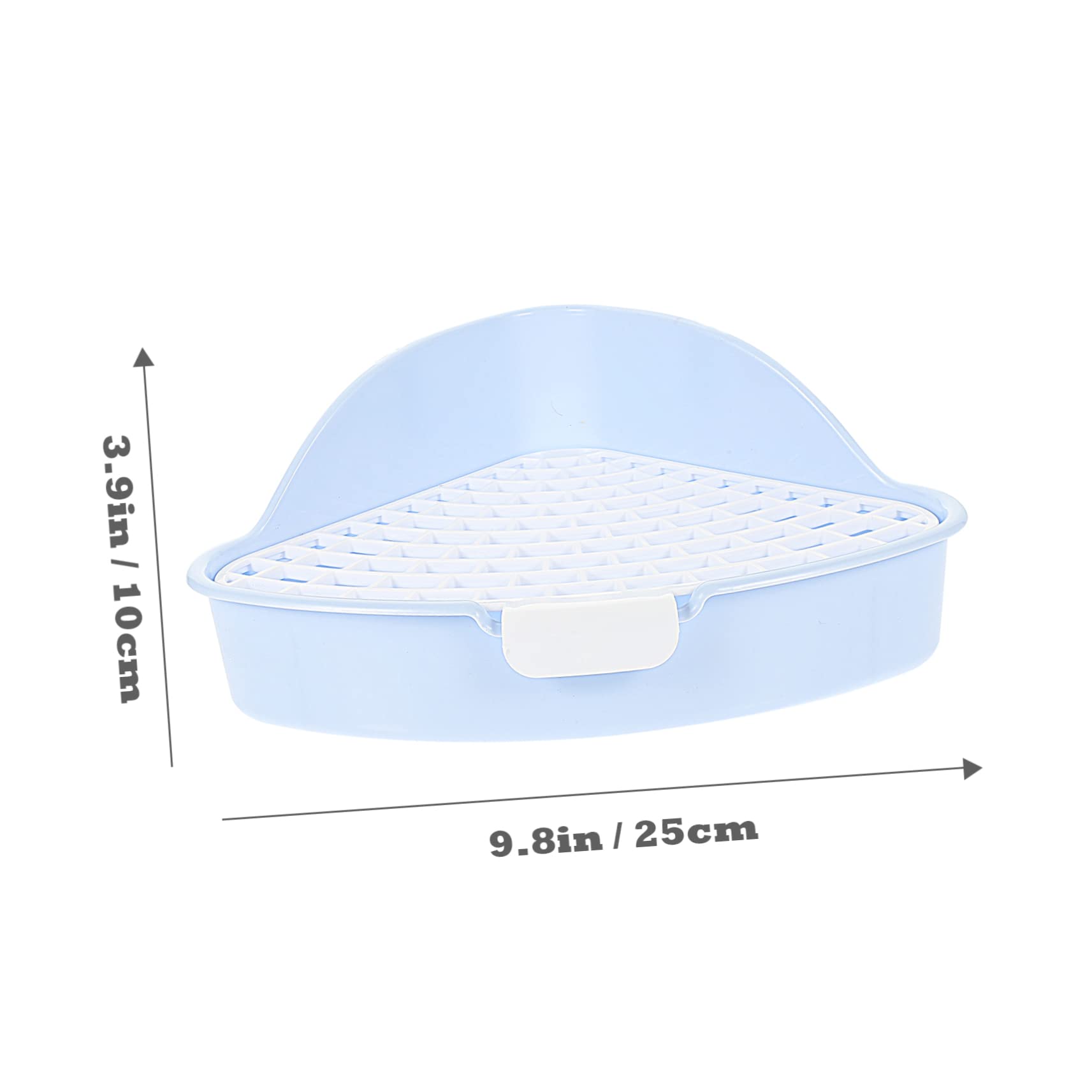 VANZACK 3pezzi Toilette per Piccoli Animali Plastica Vassoio per Lettiera per Conigli e Cavia Design Compatto e Facile da Installare Adatto per Gabbie e Spazi Ridotti
