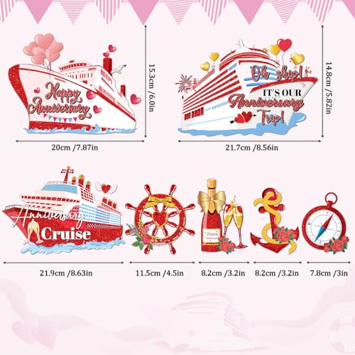 Imanes de aniversario Dazoratix calcomanias magneticas premium rojas 3
