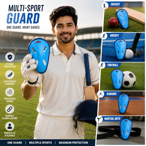 Image of SSS Octopus Abdominal Guard with Extra Soft Rubber Pad (Size & Colour Choice) (Kids, Blue)