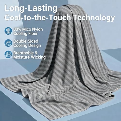 Image of Guohaoi Cooling Blanket for Hot Sleepers and Night Sweats 50 inchx70 inch Twin Size